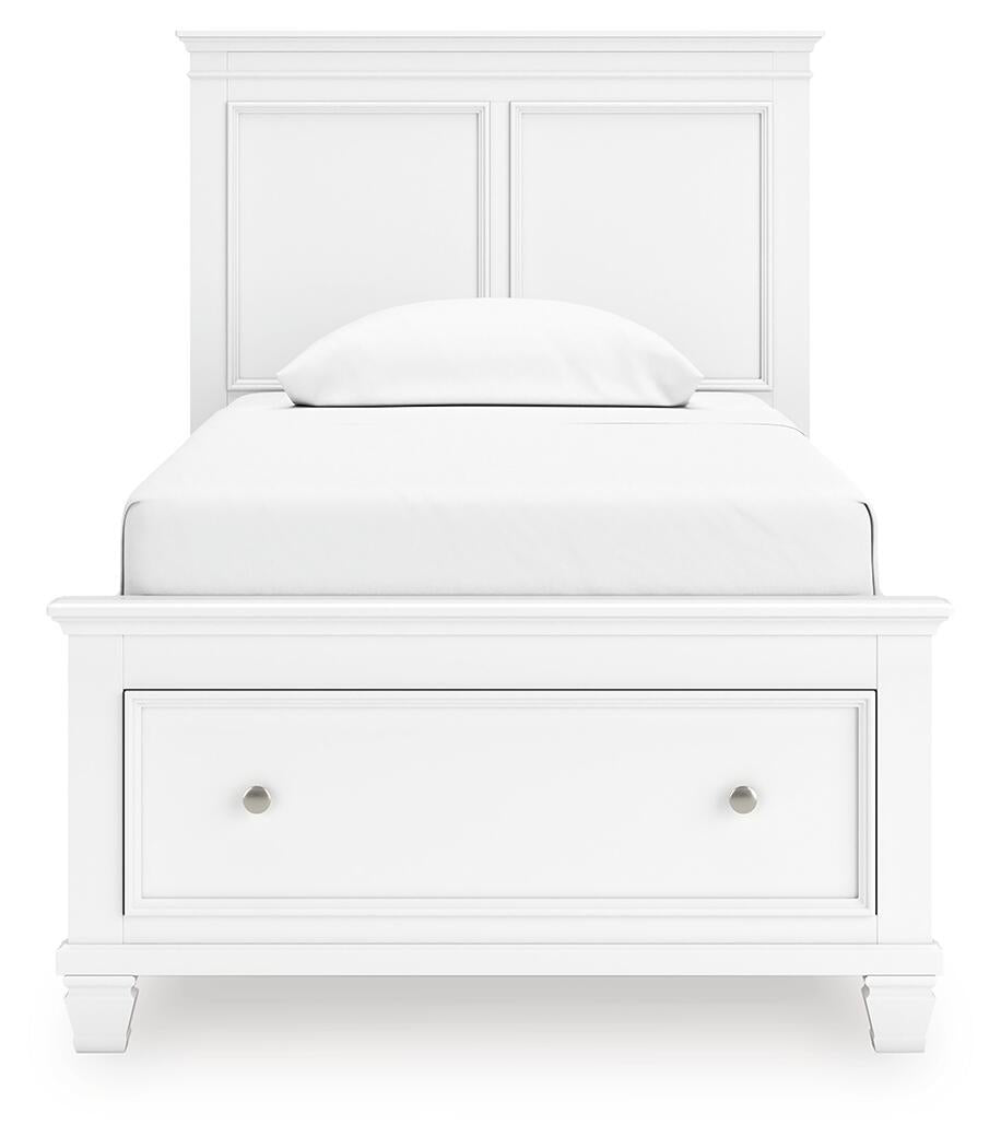 Fortman Twin Panel Storage Bed, Dresser and Mirror
