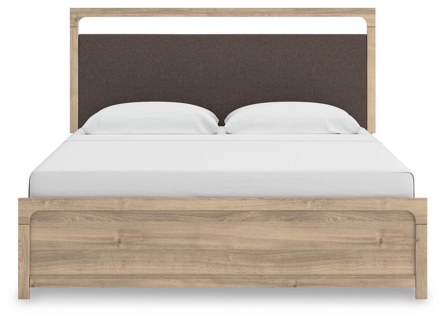 Hollymount King Upholstered Panel Bed, Dresser and Mirror