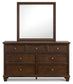 Danabrin California King Panel Storage Bed, Dresser, Mirror and Nightstand