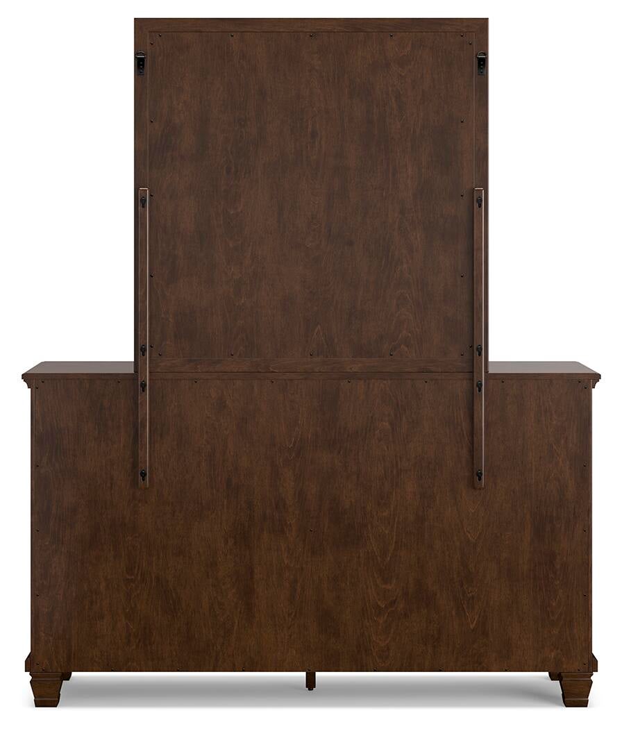Danabrin California King Panel Storage Bed, Dresser, Mirror and Nightstand