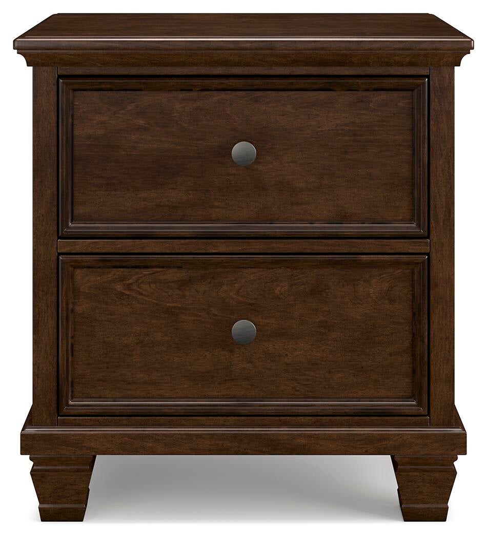 Danabrin California King Panel Storage Bed, Dresser, Mirror and Nightstand