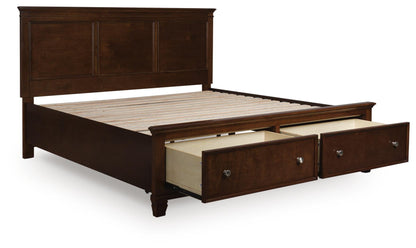 Danabrin King Panel Storage Bed, Dresser and Mirror