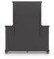 Chadworth Queen Poster Bed with Mirrored Dresser