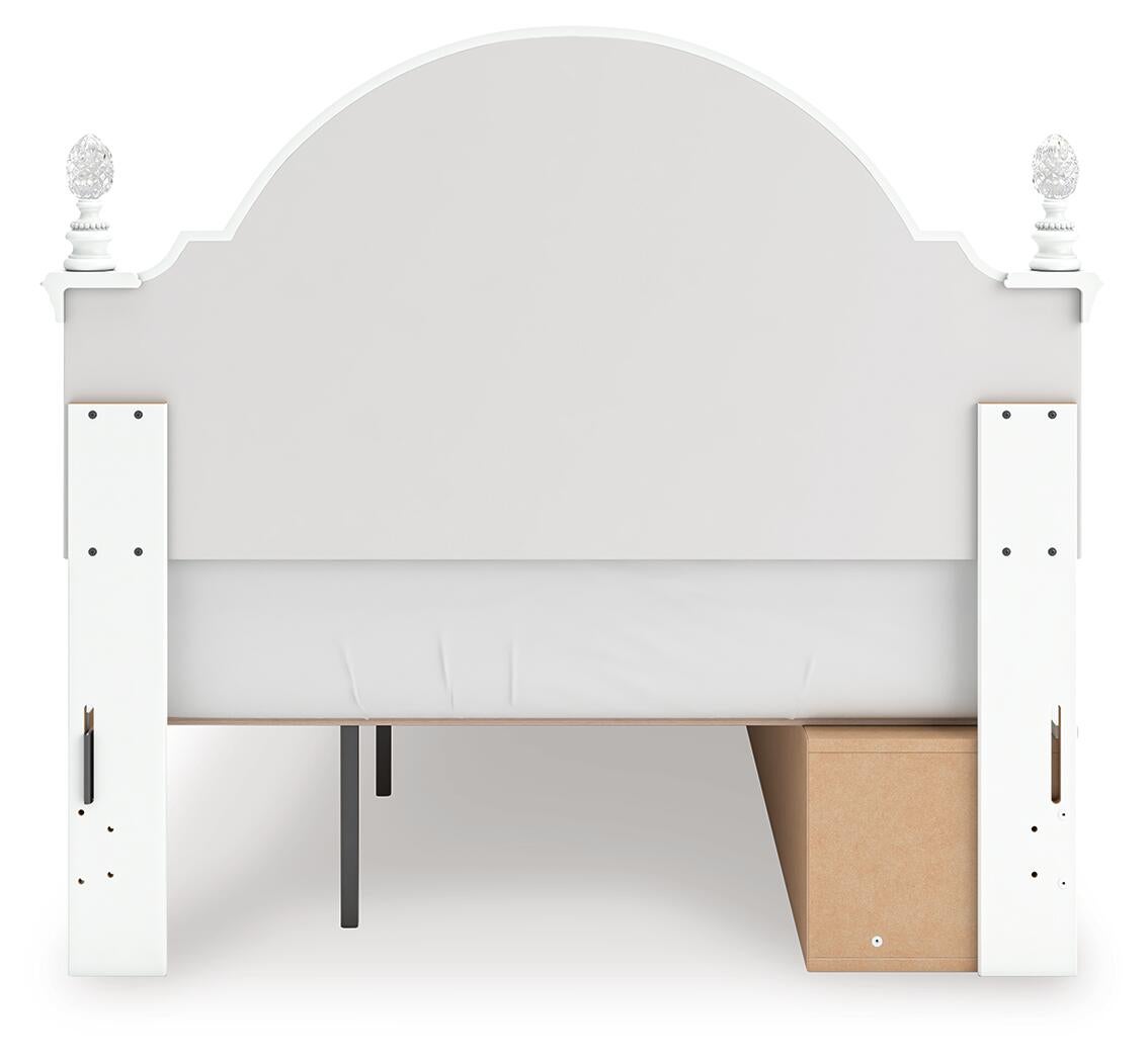 Maylilly Full Upholstered Panel Storage Bed, Dresser, Mirror and Nightstand