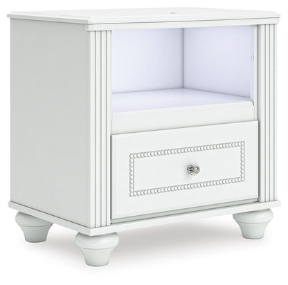 Maylilly Full Upholstered Panel Storage Bed, Dresser, Mirror and Nightstand