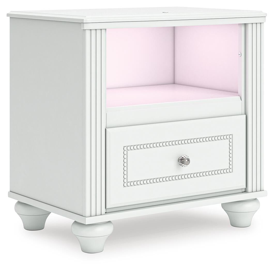 Maylilly Full Upholstered Panel Storage Bed, Dresser, Mirror and Nightstand