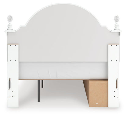 Maylilly Full Upholstered Panel Storage Bed, Dresser and Mirror