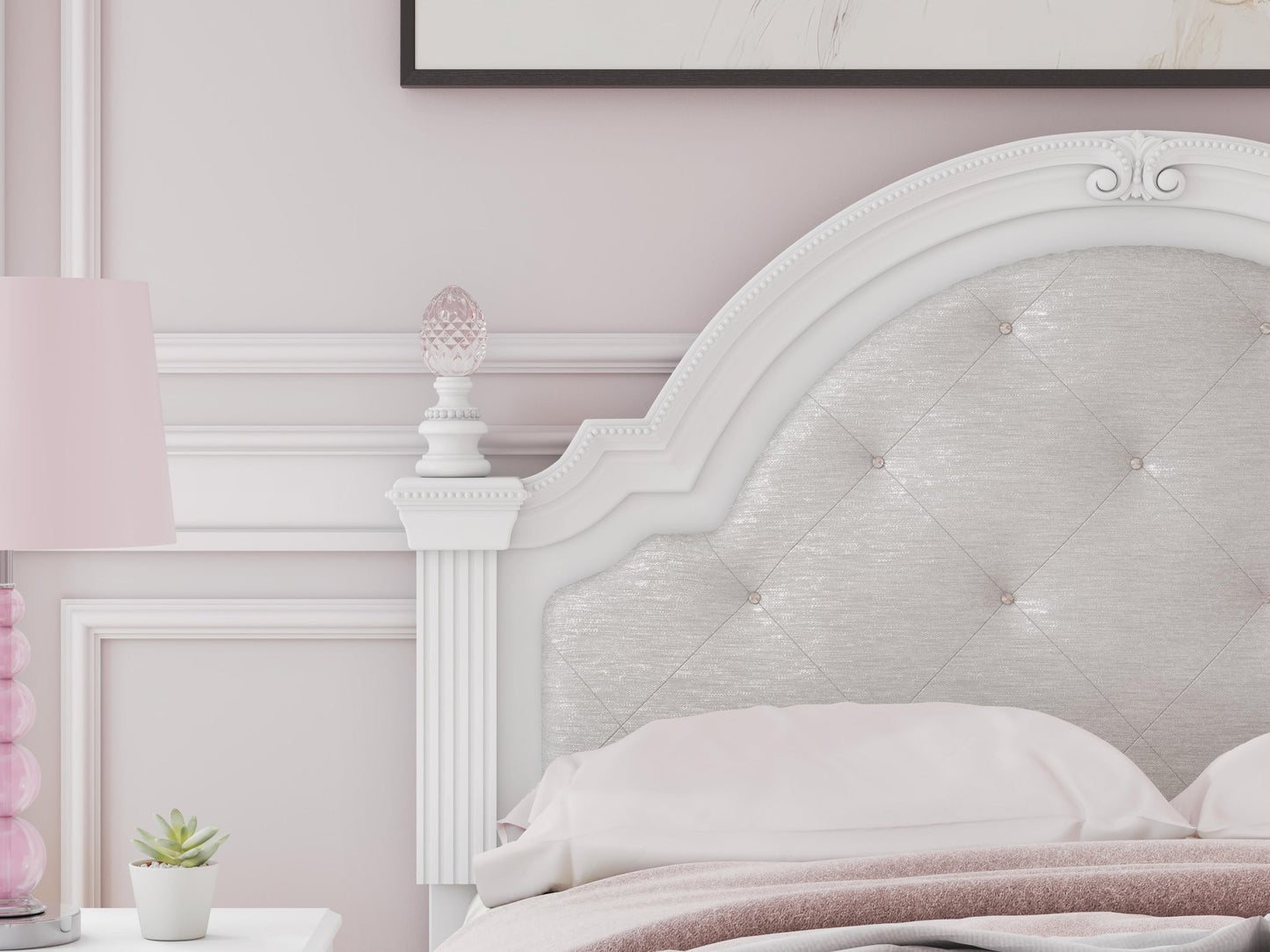 Maylilly Full Upholstered Panel Storage Bed, Dresser and Mirror