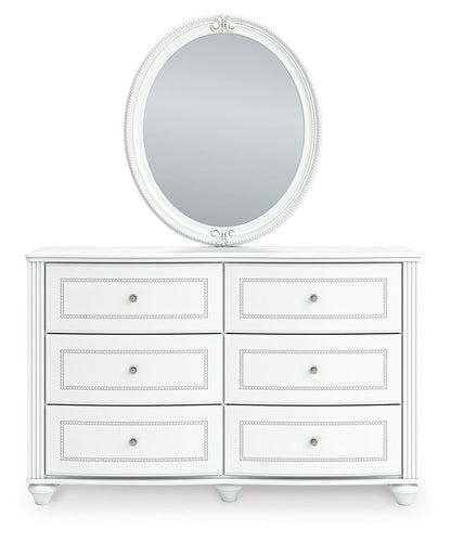 Maylilly Twin Upholstered Panel Storage Bed, Dresser, Mirror and Nightstand