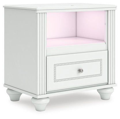 Maylilly Twin Upholstered Panel Storage Bed, Dresser, Mirror and Nightstand