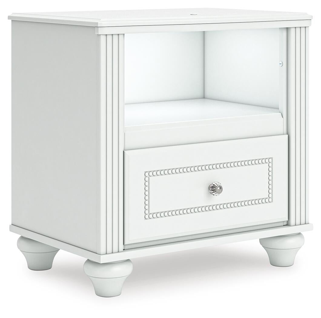 Maylilly Twin Upholstered Panel Storage Bed, Dresser, Mirror and Nightstand