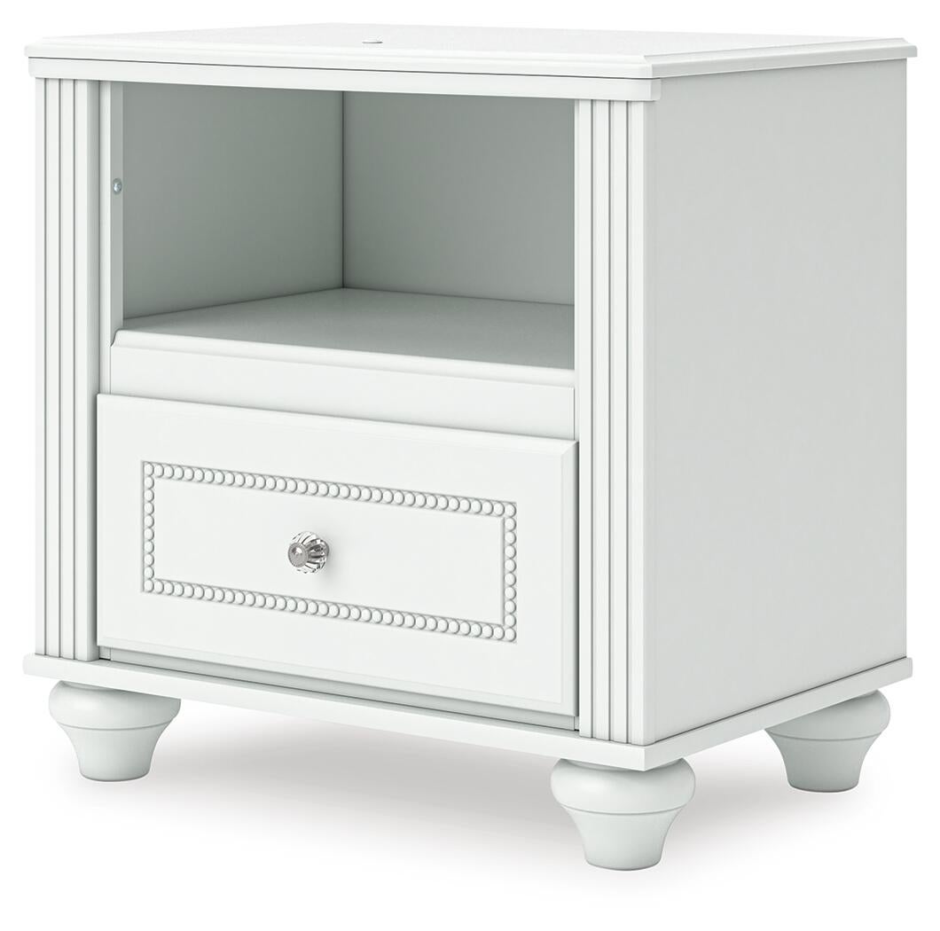 Maylilly Twin Upholstered Panel Storage Bed, Dresser, Mirror and Nightstand