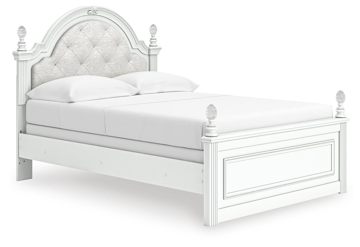 Maylilly Full Upholstered Panel Bed, Dresser, Mirror and Nightstand