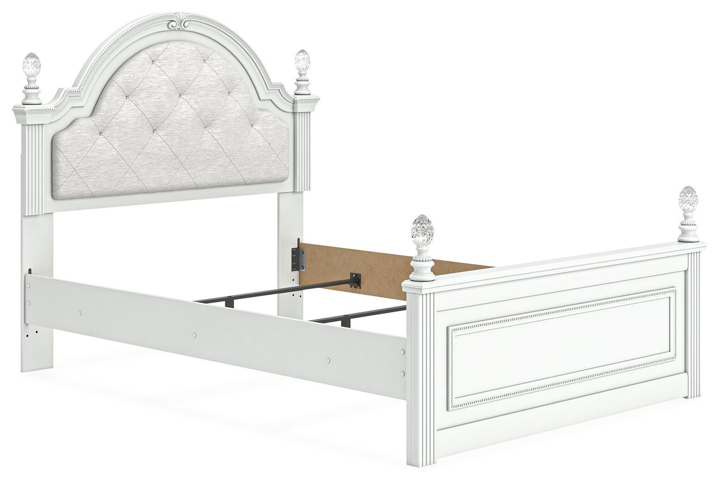 Maylilly Full Upholstered Panel Bed, Dresser and Mirror