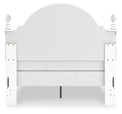 Maylilly Full Upholstered Panel Bed, Dresser and Mirror