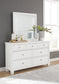 Fortman Queen Panel Storage Bed with Mirrored Dresser and Nightstand