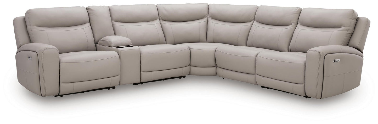 Gravier 6-Piece Power Reclining Sectional with Storage Console