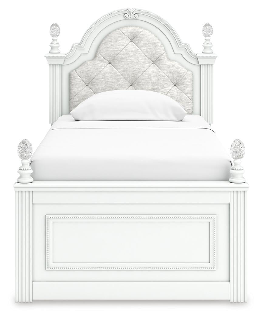 Kozlani Twin Upholstered Panel Bed with Storage