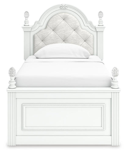 Kozlani Twin Upholstered Panel Bed with Storage