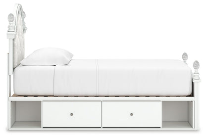 Kozlani Twin Upholstered Panel Bed with Storage