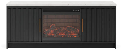 Cadmori 63" TV Stand with Electric Fireplace