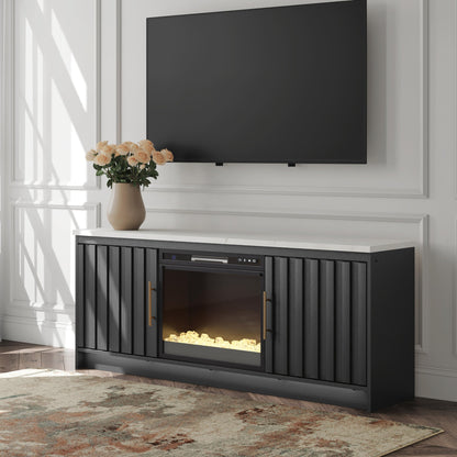 Cadmori 63" TV Stand with Electric Fireplace