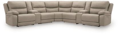 Narwhal Place 7-Piece Reclining Sectional with Storage Consoles