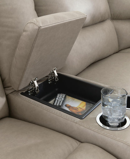 Narwhal Place 7-Piece Reclining Sectional with Storage Consoles