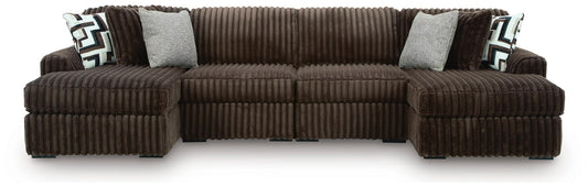 Midnight-Madness 4-Piece Double Chaise Sectional