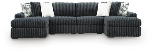 Midnight-Madness 4-Piece Double Chaise Sectional