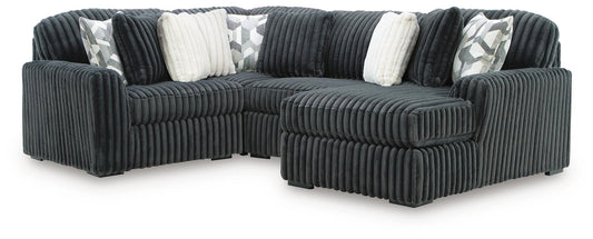 Midnight-Madness 4-Piece Sectional with Chaise