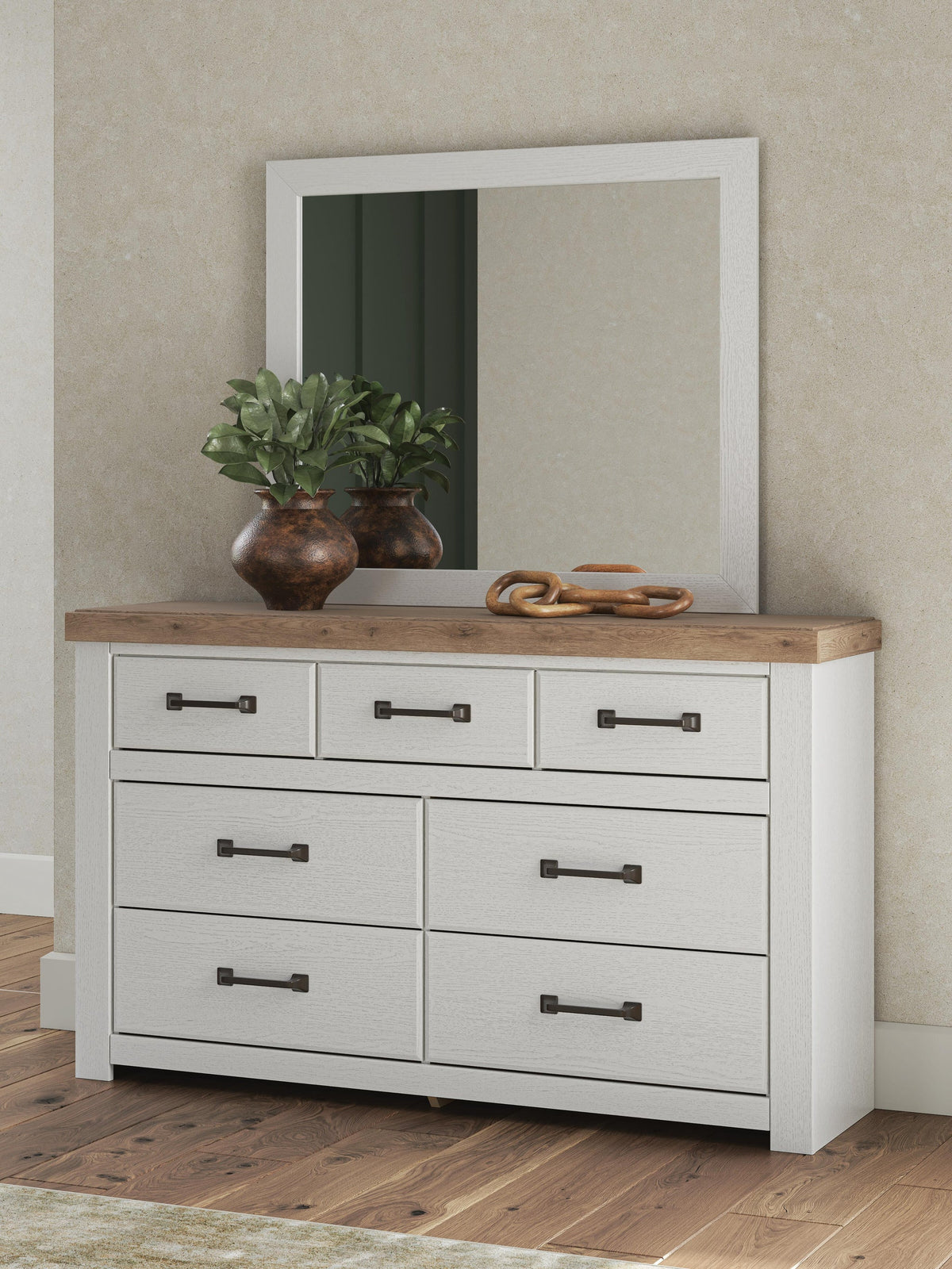 Savonport King Panel Bed, Dresser and Mirror