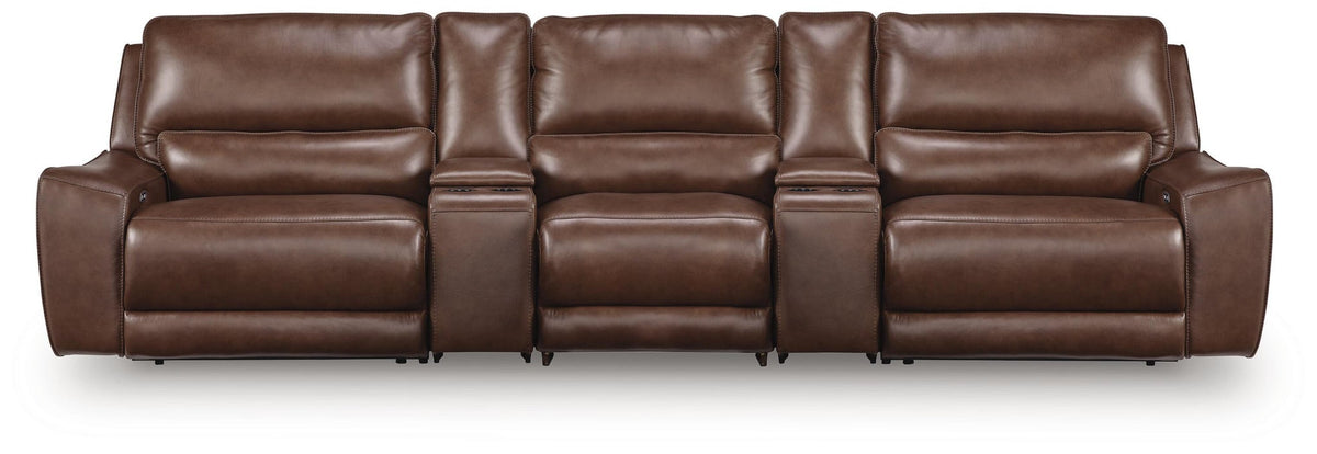 DeepWakes 5-Piece Reclining Sectional with Storage Consoles