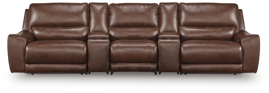 DeepWakes 5-Piece Reclining Sectional with Storage Consoles