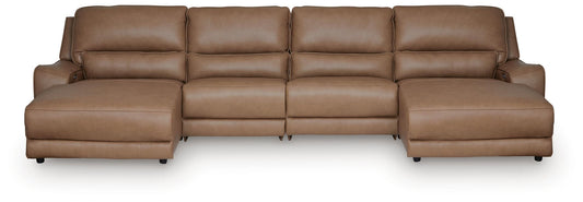 DeepWakes 4-Piece Reclining Sectional with Double Chaise
