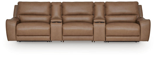 DeepWakes 5-Piece Reclining Sectional with Storage Consoles