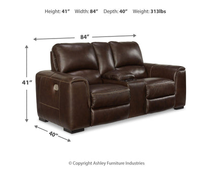 Alessandro PWR REC Loveseat/CON/ADJ HDRST