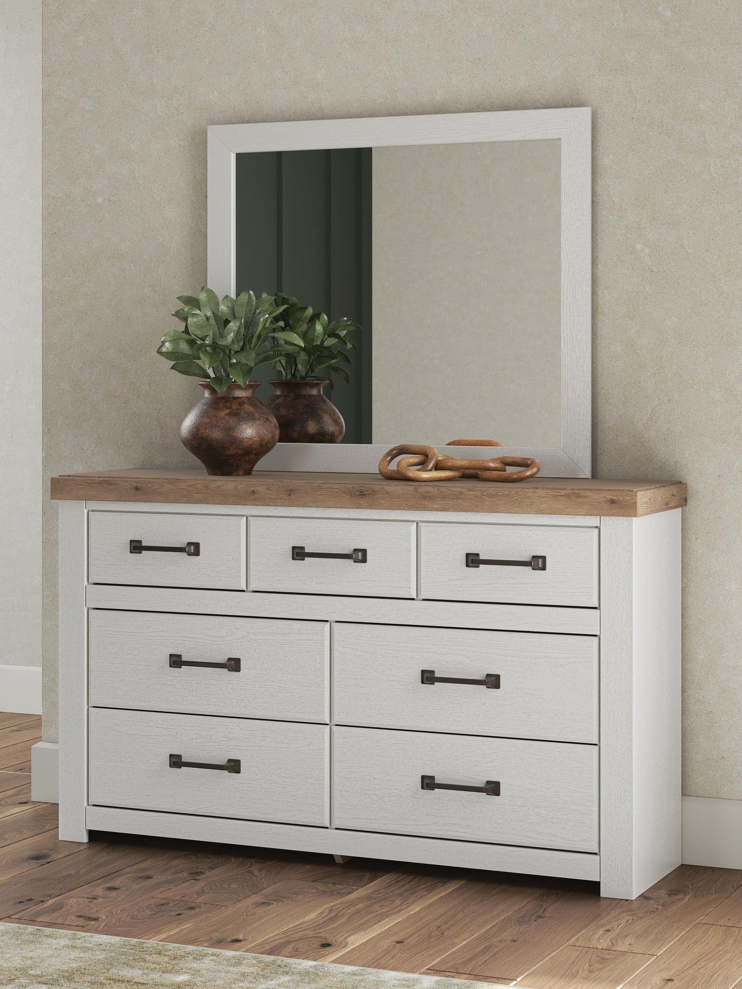 Savonport Queen Panel Storage Bed. Dresser, Mirror and Nightstand