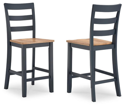 Gesthaven Counter Height Dining Table and 2 Barstools