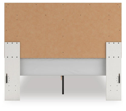 Birmonton Queen Upholstered Panel Platform Bed, Dresser, Mirror, Chest and Nightstand