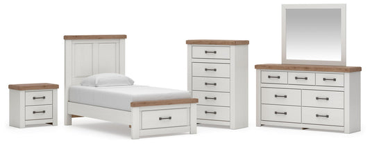 Savonport Twin Panel Storage Bed, Dresser, Mirror, Chest and Nightstand