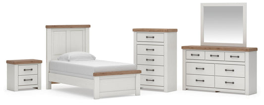 Savonport Twin Panel Bed, Dresser, Mirror, Chest and Nightstand