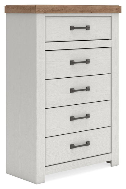 Savonport Twin Panel Bed, Dresser, Mirror, Chest and Nightstand