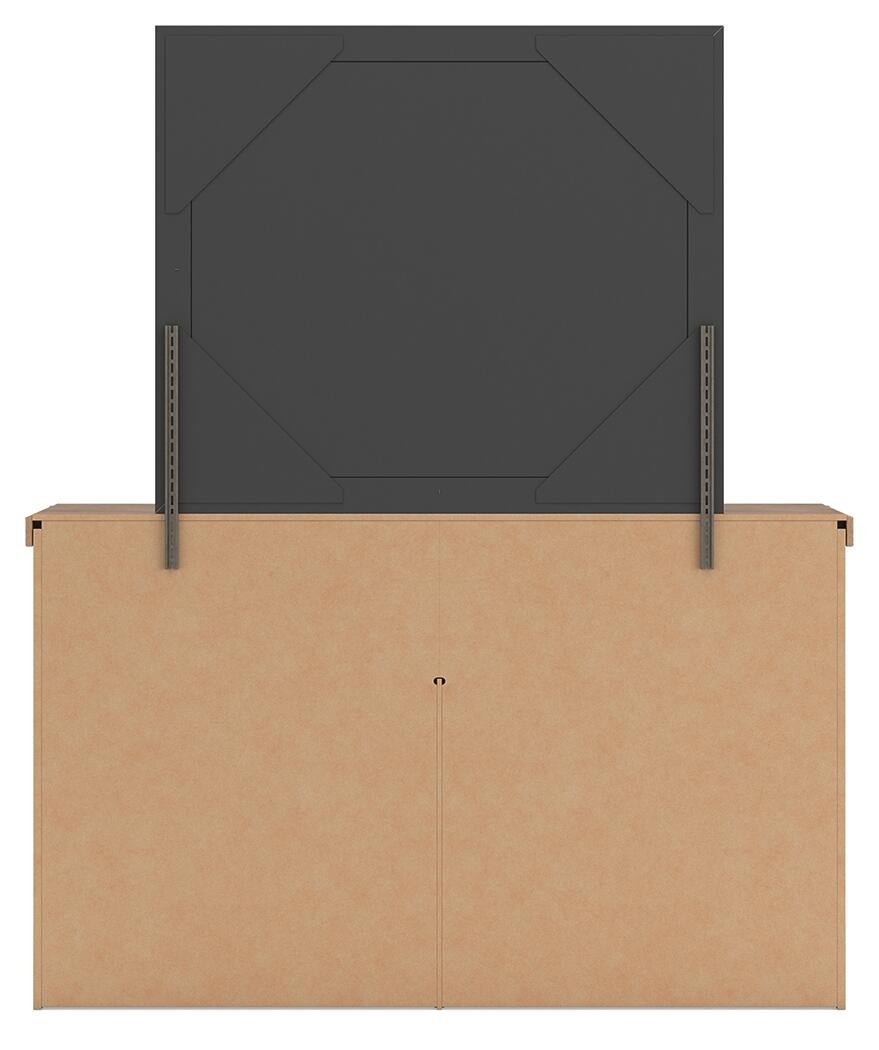 Savonport Twin Panel Storage Bed, Dresser and Mirror