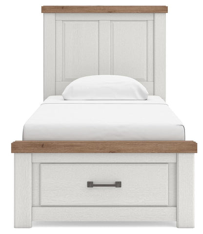 Savonport Twin Panel Storage Bed. Dresser, Mirror and Nightstand