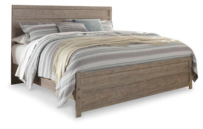 Culverbach King Panel Bed with Mirrored Dresser, Chest and Nightstand
