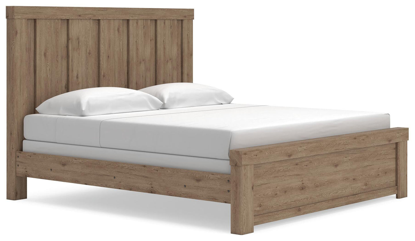 Garistyn King Panel Bed, Dresser, Mirror, Chest and Nightstand