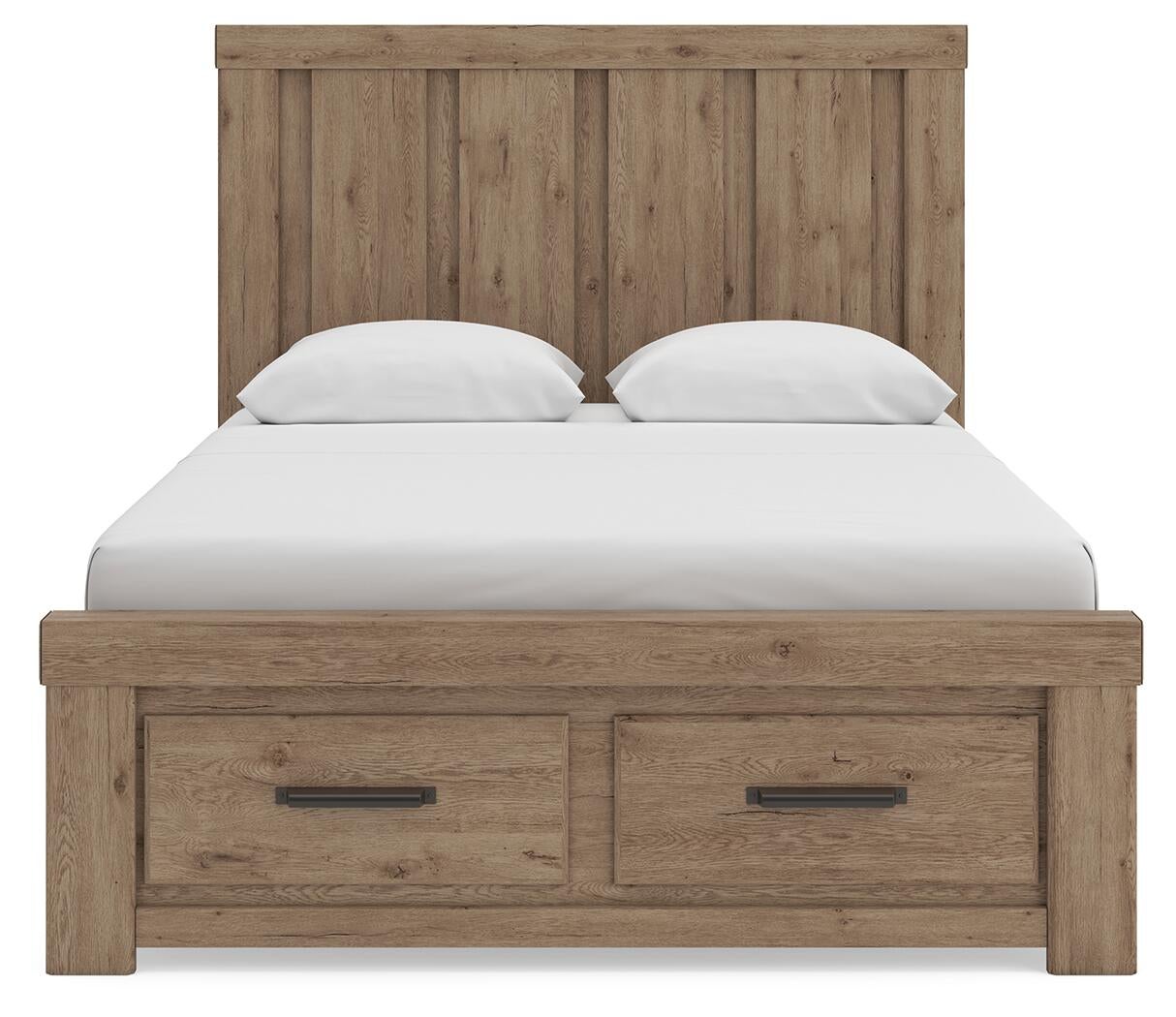 Garistyn Queen Panel Storage Bed, Dresser, Mirror, Chest and Nightstand