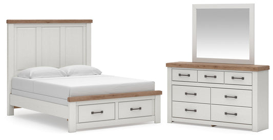 Savonport Queen Panel Storage Bed, Dresser and Mirror