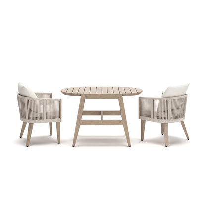 Ivory Vine Chairs w/CUSH/Table Set (3/CN)